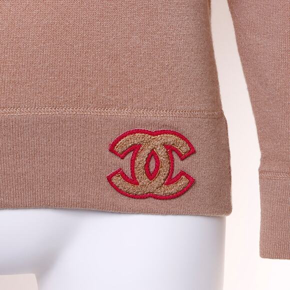 Authentic CHANEL Cashmere Knit Sweater Jumper Pullover Brown 38 - Picture 8 of 10